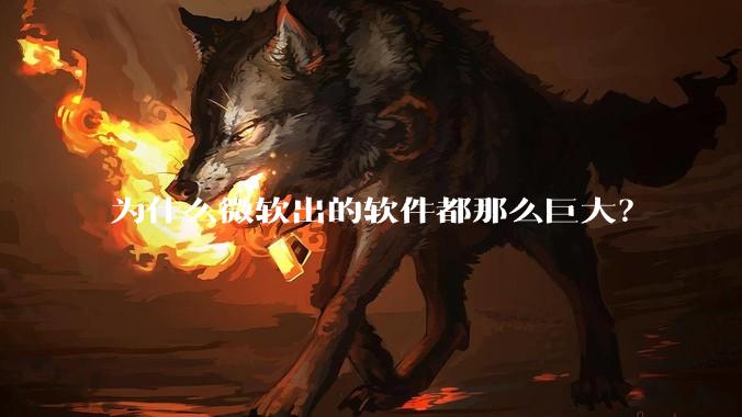 为什么微软出的软件都那么巨大？